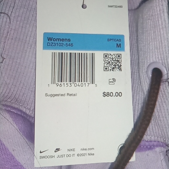 NWT Nike Womens Phoenix Fleece HighRise OverSized Sweatpants | Medium | Lavender - Picture 5 of 7